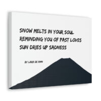 Sun Dries up Sadness - canvas - b & w