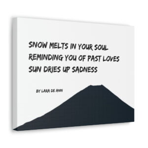 Sun Dries up Sadness - canvas - b & w