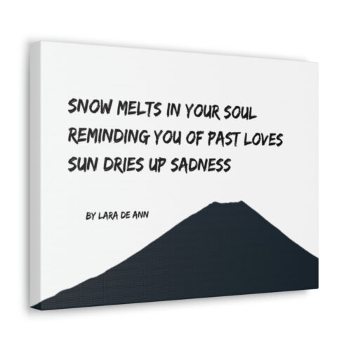 Sun Dries up Sadness - canvas - b & w