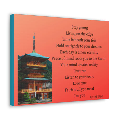 Live Free - pagoda - canvas - orange - Image 7
