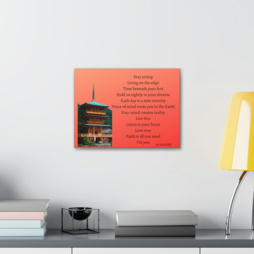 Live Free - pagoda - canvas - orange - Image 8