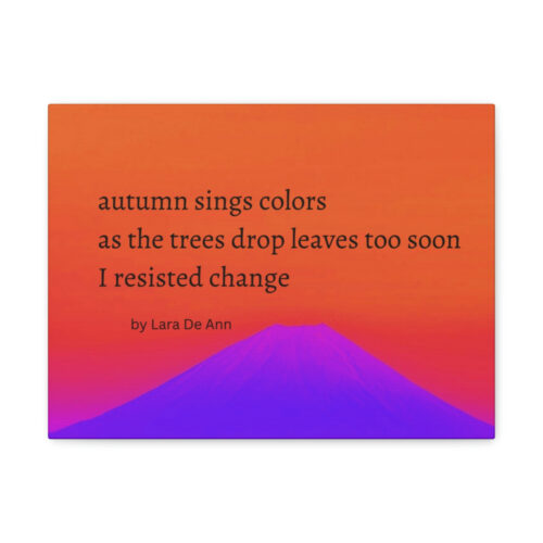 Autumn - haiku - canvas - black letters - Image 11