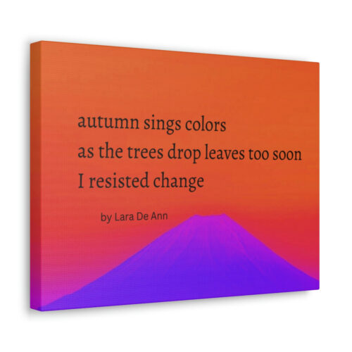 Autumn - haiku - canvas - black letters - Image 12