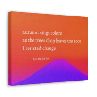 Autumn - haiku - canvas - white letters