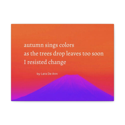 Autumn - haiku - canvas - white letters - Image 2