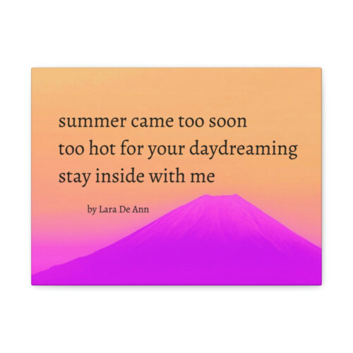 Summer - haiku - canvas - black letters - Image 12