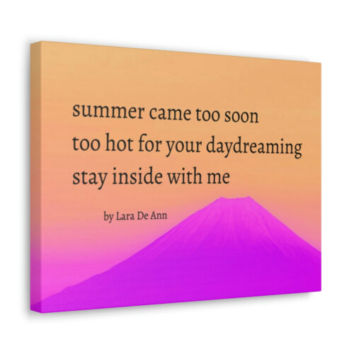 Summer - haiku - canvas - black letters - Image 13
