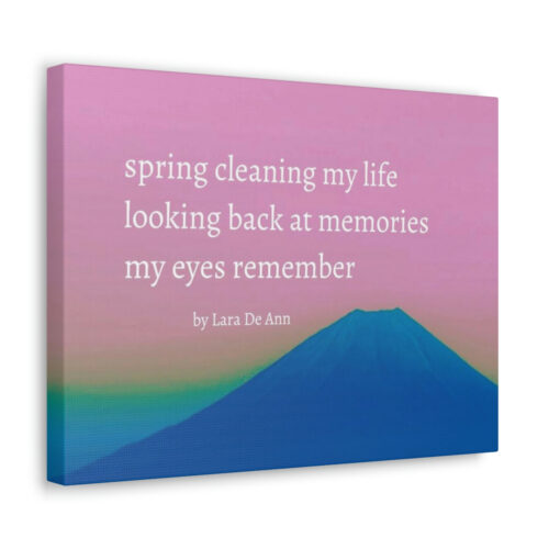 Spring - haiku - canvas - white letters - Image 13