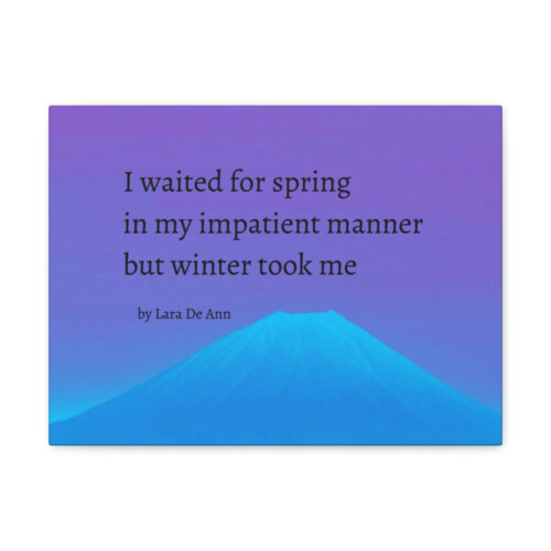 Winter - haiku - canvas - black letters - Image 14