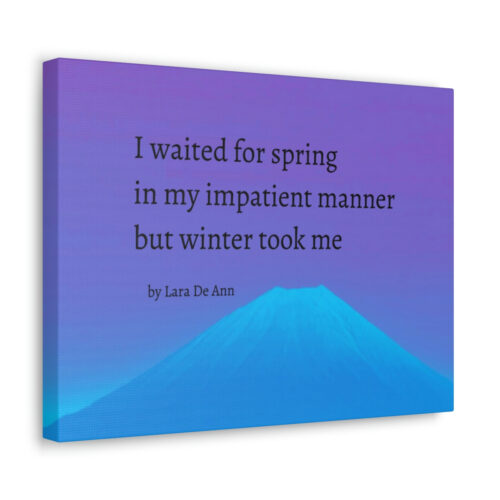 Winter - haiku - canvas - black letters - Image 15