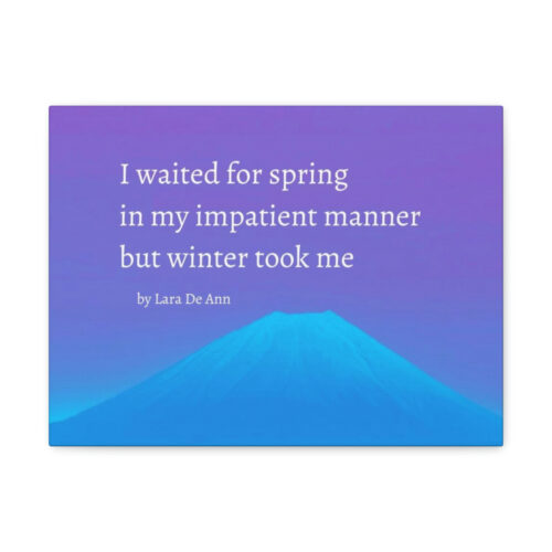 Winter - haiku - canvas - white letters - Image 13