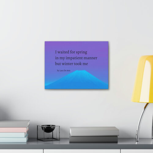 Winter - haiku - canvas - black letters - Image 16