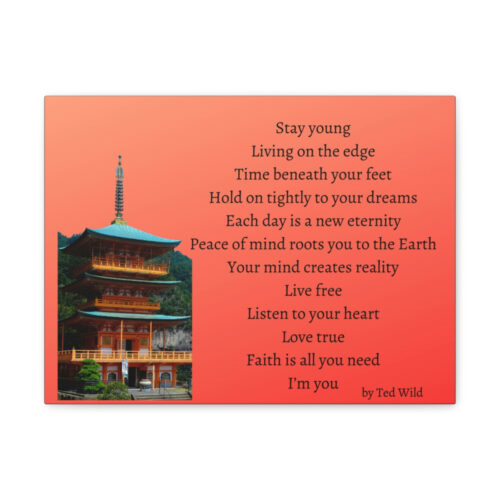Live Free - pagoda - canvas - orange - Image 6