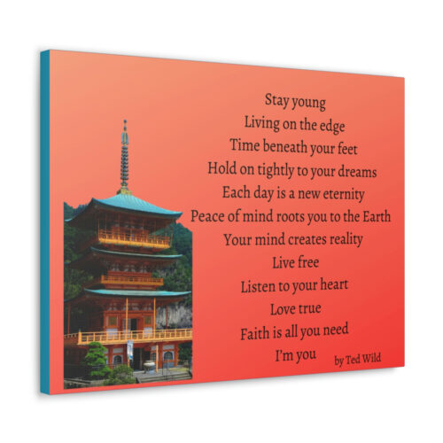 Live Free - pagoda - canvas - orange - Image 10