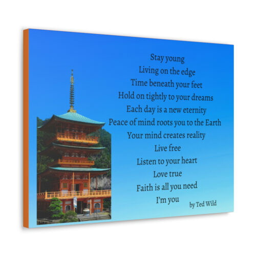 Live Free - pagoda - canvas - gradient blue - Image 11