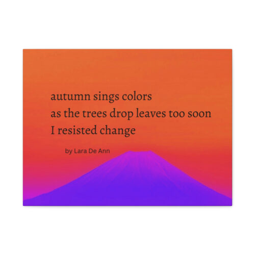 Autumn - haiku - canvas - black letters - Image 14