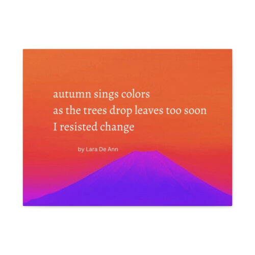 Autumn - haiku - canvas - white letters - Image 14