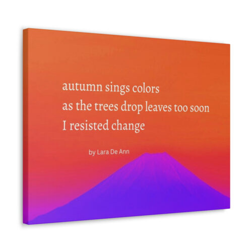 Autumn - haiku - canvas - white letters - Image 15
