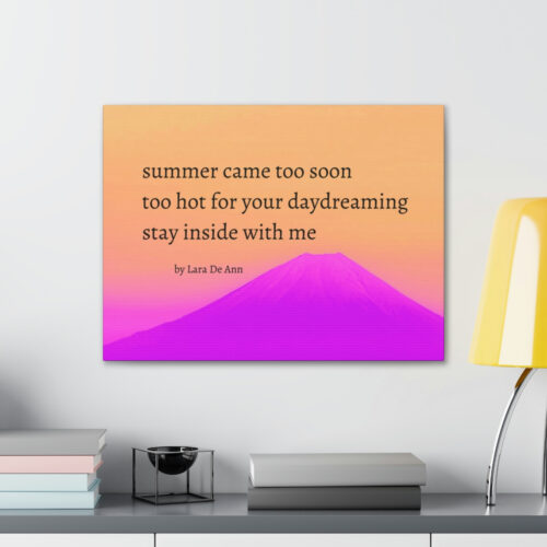 Summer - haiku - canvas - black letters - Image 17