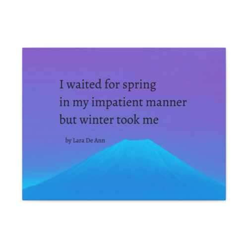Winter - haiku - canvas - black letters - Image 17