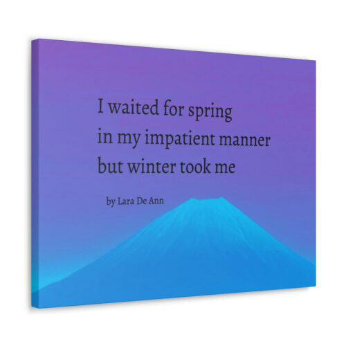 Winter - haiku - canvas - black letters - Image 18