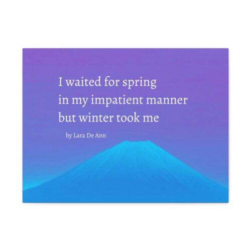 Winter - haiku - canvas - white letters - Image 16