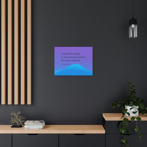 Winter - haiku - canvas - black letters - Image 20