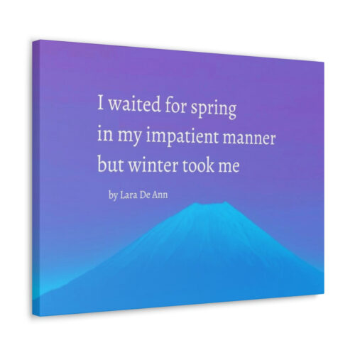 Winter - haiku - canvas - white letters - Image 17