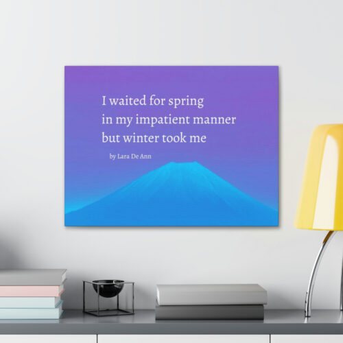 Winter - haiku - canvas - white letters - Image 18