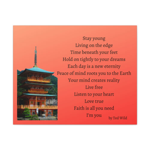 Live Free - pagoda - canvas - orange - Image 11