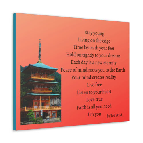 Live Free - pagoda - canvas - orange - Image 12