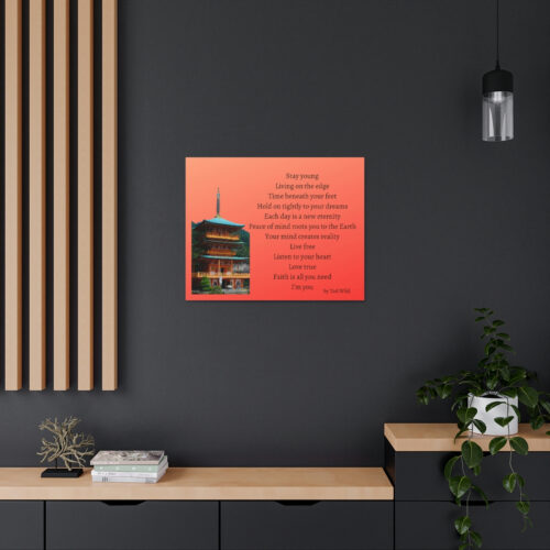 Live Free - pagoda - canvas - orange - Image 14