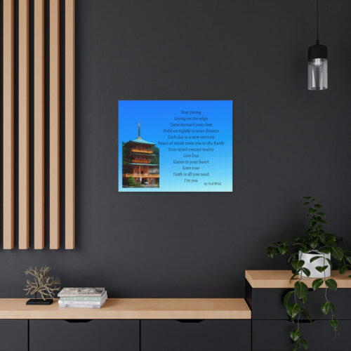 Live Free - pagoda - canvas - gradient blue - Image 15