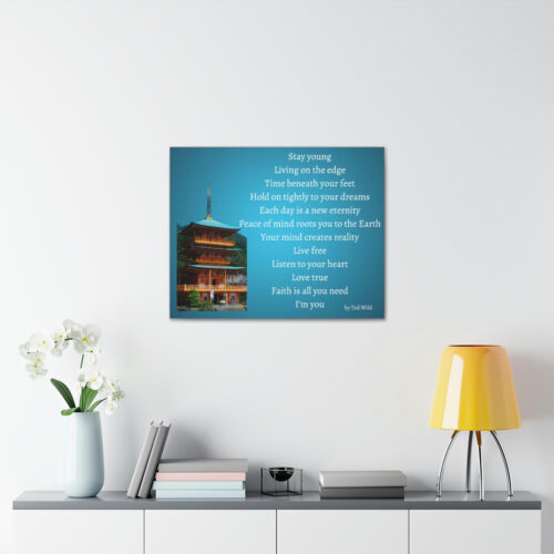 Live Free - pagoda - canvas - green - Image 11