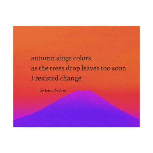 Autumn - haiku - canvas - black letters - Image 16
