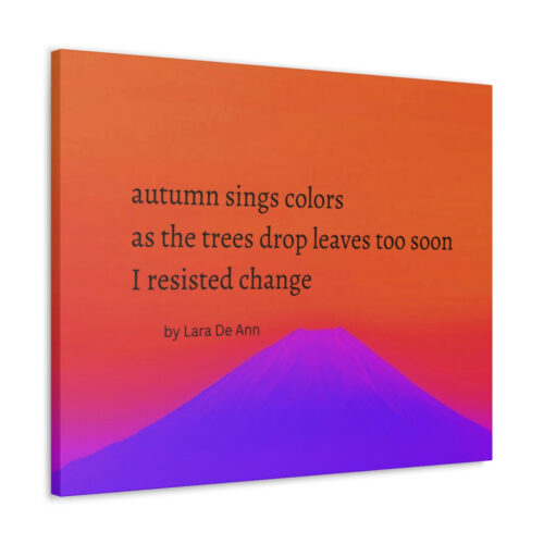 Autumn - haiku - canvas - black letters - Image 17