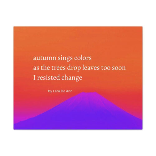 Autumn - haiku - canvas - white letters - Image 16