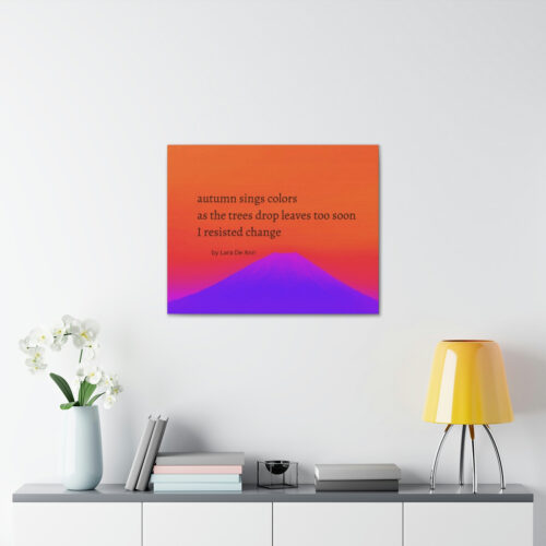 Autumn - haiku - canvas - black letters - Image 18