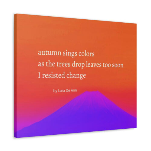 Autumn - haiku - canvas - white letters - Image 17