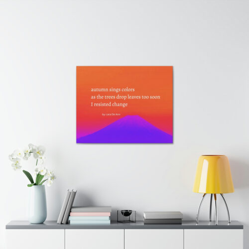 Autumn - haiku - canvas - white letters - Image 18