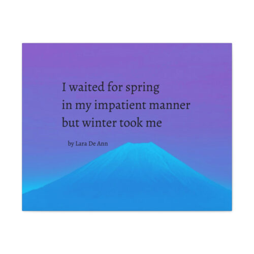 Winter - haiku - canvas - black letters - Image 21