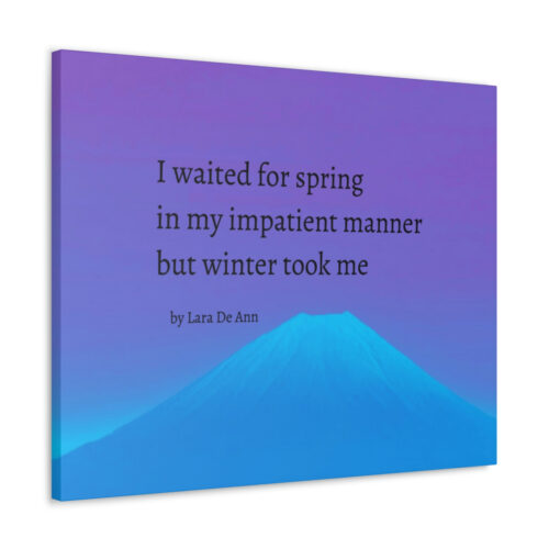 Winter - haiku - canvas - black letters - Image 22