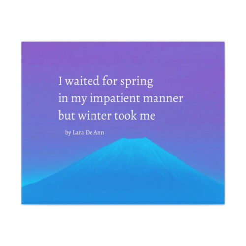 Winter - haiku - canvas - white letters - Image 20