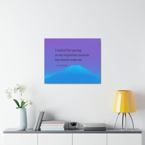 Winter - haiku - canvas - black letters - Image 23