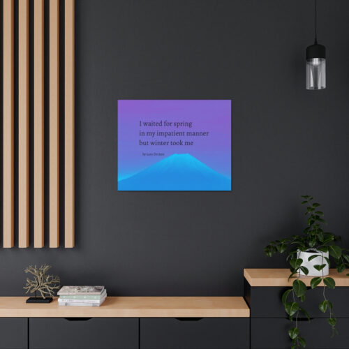 Winter - haiku - canvas - black letters - Image 24