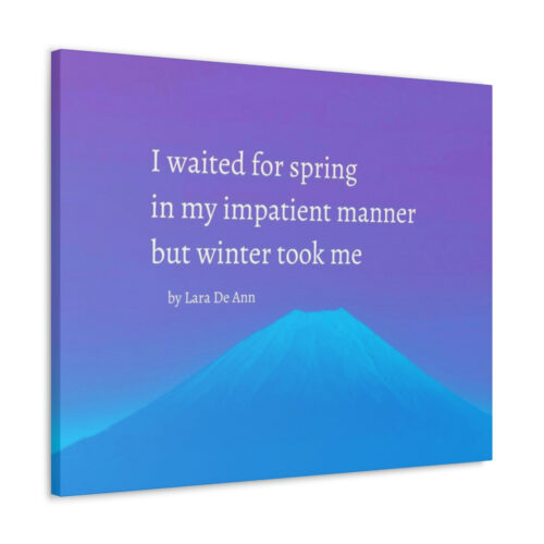 Winter - haiku - canvas - white letters - Image 21