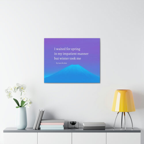 Winter - haiku - canvas - white letters - Image 22