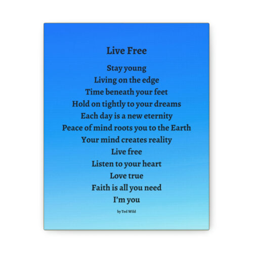 Live Free - canvas - blue gradient - Image 20