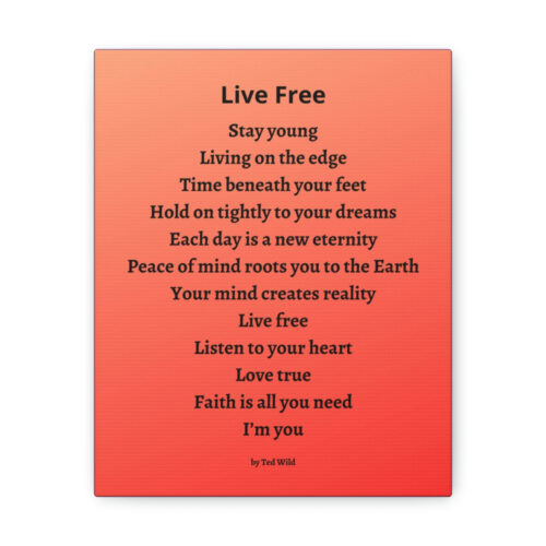 Live Free - canvas - orange - Image 21