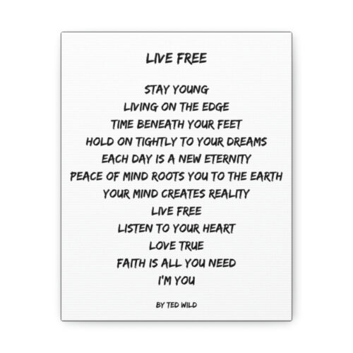 Live Free - canvas - white - Image 26